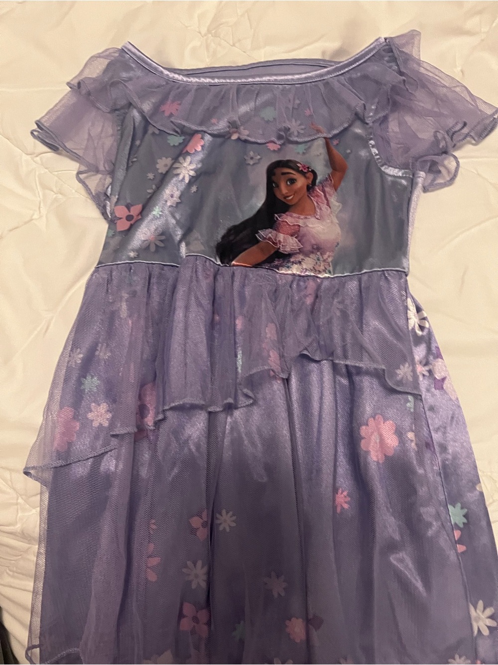 Disney Encanto Purple Princess Nightgown with Floral Print